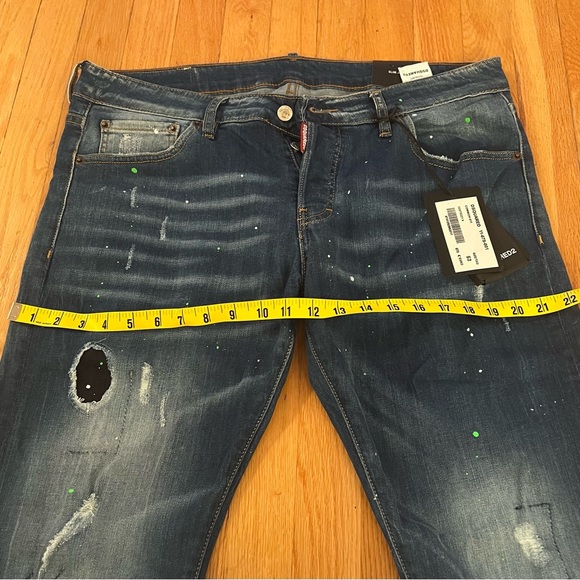 Dsquared2 paint-splatter Distress Italy-made Jeans - Picture 11 of 15